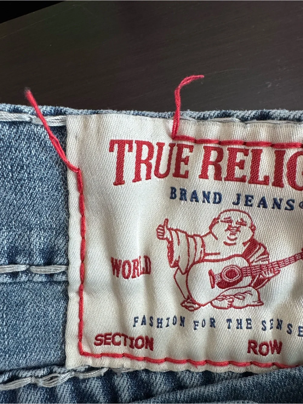 True Religion Rocco Relaxed Skinny with Pink Stitching